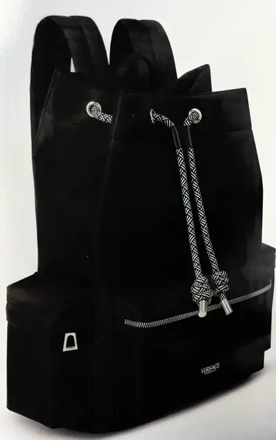 NEW Versace Fragrances Black Backpack Bag, View more