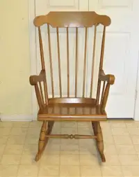 Vintage Solid Maple Rocking Chair