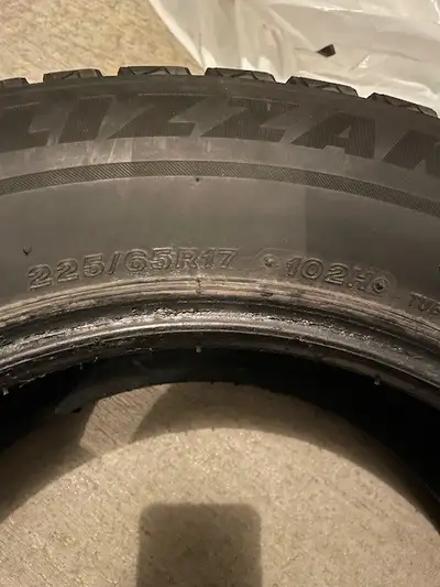 SOLD 23Nov2025 4 X Bridgestone Blizzak 225/65R17 winter tires for sale. Very good condition. $75/ea....