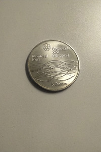 1975 $5 Canadian Olympic coin. .925 silver