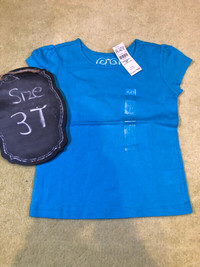 Brand New - Children's Place BLUE Perfect t-shirts - 3T Girls