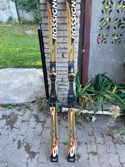 Rossignol World Cup 9X 181cm GS Race Skis+Bindings–Made in Franc, View more