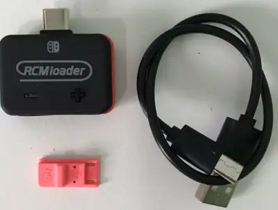 Portable loader for Nintendo Switch, works with Atmosphere... With charging cable + RCM jig - $40 Fi...