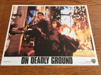 Vintage "On Deadly Ground" Movie Theater Lobby Card