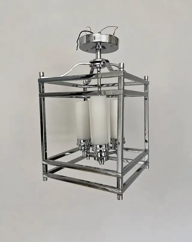 Chrome Semi Flush Light Fixture in Indoor Lighting & Fans in Markham / York Region - Image 3