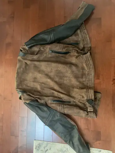 Chaps- medium and xxl/ . Brown Speed and strength padded jacket, pad in elbows ,shoulders and back.s...