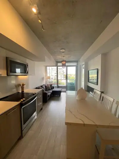 Fully Furnished Upgraded 2Bd 2Bth Queen St TO W/parking & locker