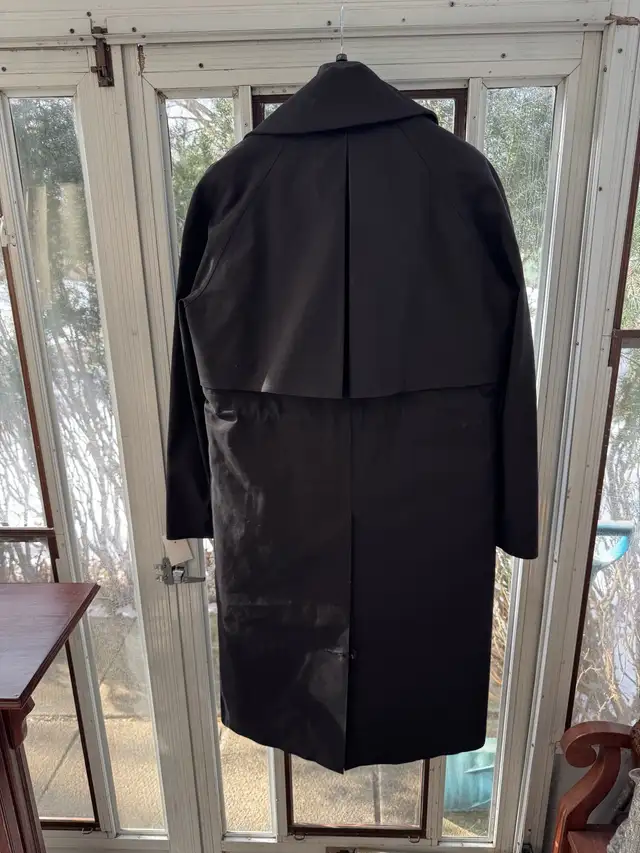 New Mens Black Trenchcoat Made in Scotland -Want Less Essentials63234578438531122
