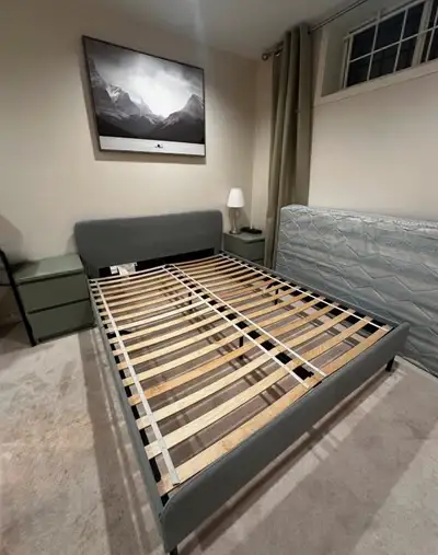 Queen size IKEA Bed Frame and Mattress, View more