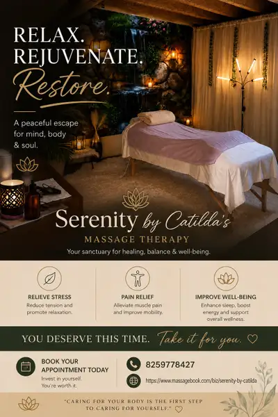 Restore Comfort. Improve Mobility. Support Your Well-Being. At Serenity by Catilda’s, every treatmen...