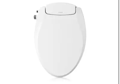 Brondell Swash Ecoseat Non-Electric Bidet Toilet Seat, White - Dual Nozzle System, Ambient Water Tem...