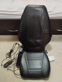Black Leather Heated Seat Cushion