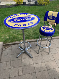 Ford table and barstool chair 
