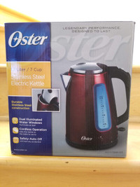 Oster Stainless Steel Red Kettle 1.7 l - new, in the box