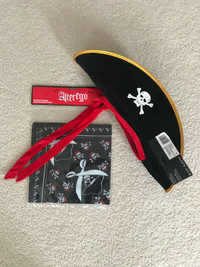 Halloween pirate hat and scarf NEW