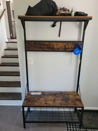 Coat Rack with Shoe Storage and Top Shelf