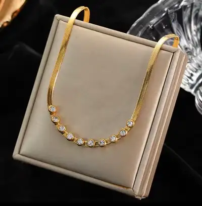 New 18k gold plated stainless steel necklace, View more