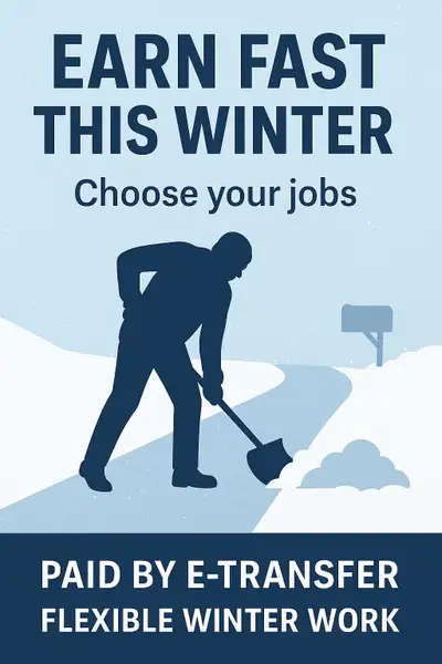 Gig work for home services (snow removal, cleaning and similar), View more