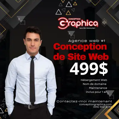 Conception de Site Web 499$, Graphiste, Website design, View more