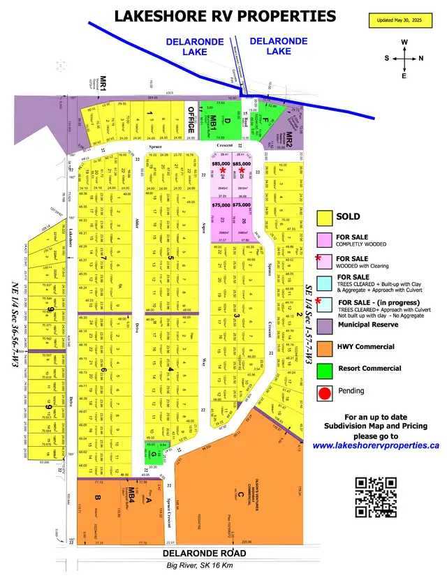 4 Season RV Lots for Sale Delaronde Lake - Big River, SK63672036563971123