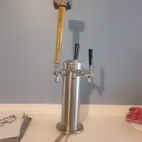 Triple beer draft tower stainless steel