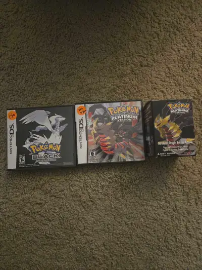 Pokemon black - 150 Pokemon platinum (with pre order) - 300 Pick up in st james