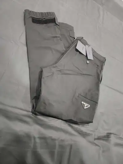 ***Prada Men's Black Cargo Style Nylon Trousers**, View more