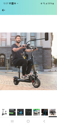 Scooter electric for adults with seat, foldable