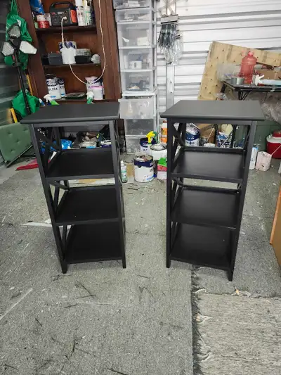 side tables blavk x2, View more