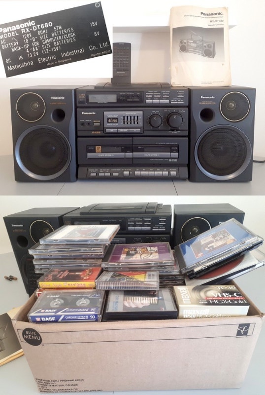 SOLD Vintage WORKING PANASONIC CD Player Dual Cassette Radio CDs