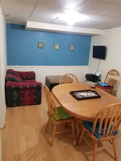 Unfurnished 1 bedroom plus living space basement apartment with kitchen, full bathroom and a separat...