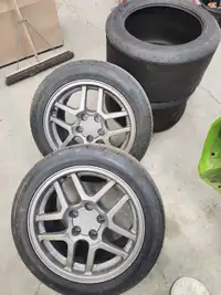 2 mags Z06 C5 pour C6 + 2 Tires drag M/T
