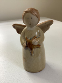 Vintage Ceramic Angel with Star 4 3/4” Holiday Decor