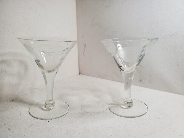 Vintage martini glasses set used / ensemble de verres à martini dans Autre  à Ouest de l’Île