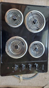 frigidaire electric coil black countertop stove