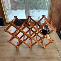 Collapsable Wooden 10 Bottle Wine Rack