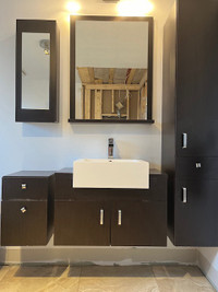6 piece bathroom vanity set, see details for measures