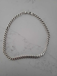 21" silver chain