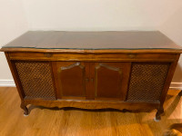 1965 record player/table with glass top. FREE