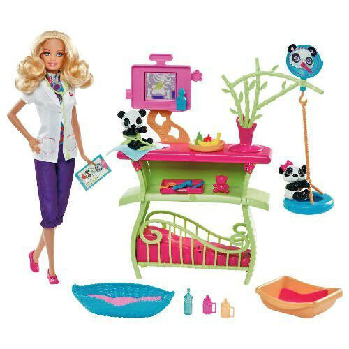 Mattel Barbie Doll I CAN BE A PANDA CARETAKER Play Set in Toys & Games in Oshawa / Durham Region - Image 2
