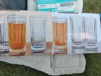 Set of 6 crystal highball glasses 