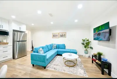 Newly built 1-bed, 1-bath suite perfect for a single professional or couple. Fully furnished with hi...