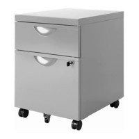 Metal Filing Cabinet - 2 Drawer - Lockable (w/Keys)