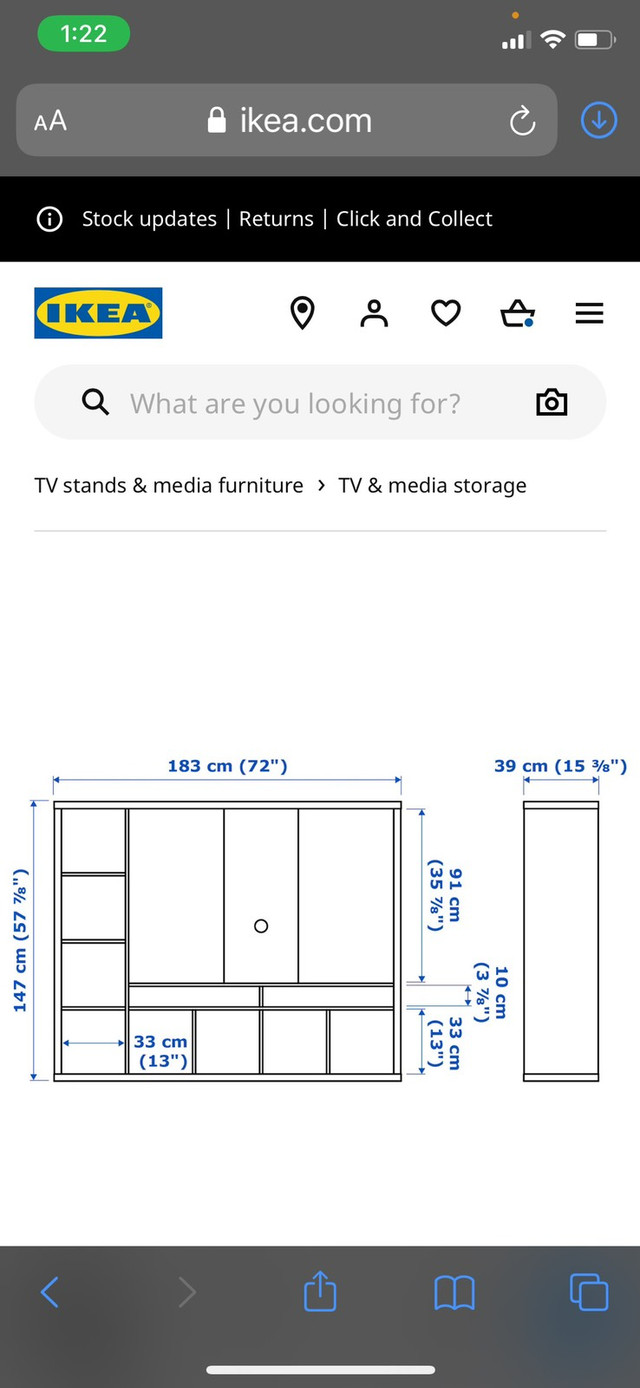 Lappland IKEA TV Storage Unit in TV Tables & Entertainment Units in Edmonton - Image 2