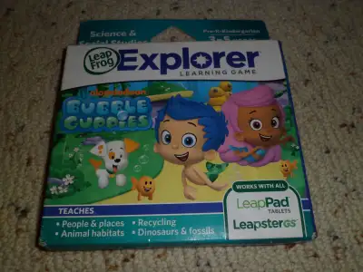 For sale is a LeapFrog Leapster Explorer Learning Game Nickelodeon Bubble Guppies. Brand new! Sealed...