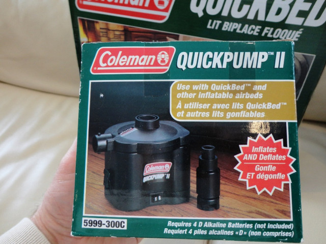 Brand New Coleman Quick Pump II Inflatable Air Mattress Bed Pump in Fishing, Camping & Outdoors in Kitchener / Waterloo