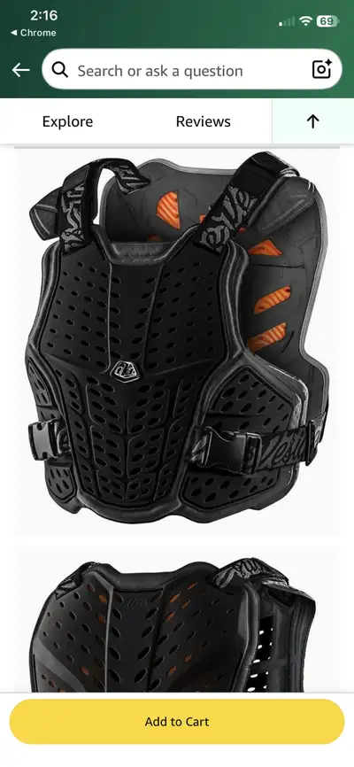 Troy Lee Designs - Rockfight CE Chest Protector M/L Black, View more