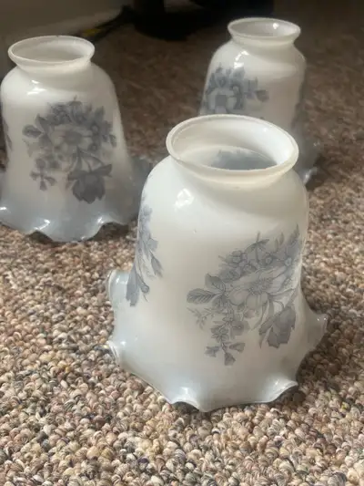 Vintage blue and white floral flower lightshades, View more