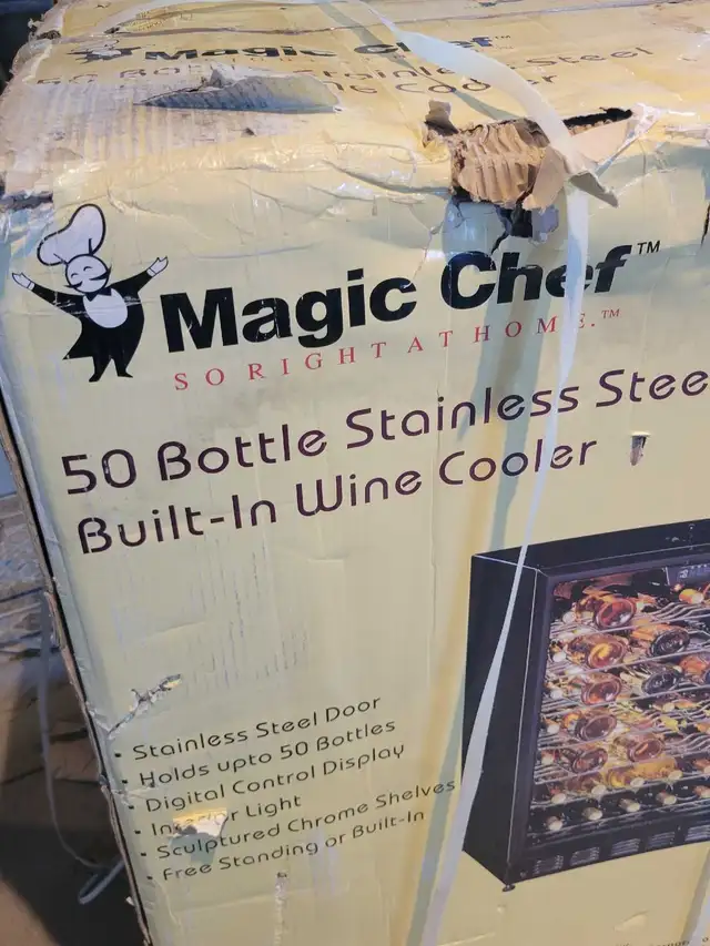 New magic chef 50 bottle stainless steel built in wine cooler  in Refrigerators in Oakville / Halton Region - Image 4