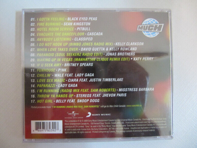 Much Music Dance 2010 CD Brand New & Sealed Circa 2009 Lady Gaga in CDs, DVDs & Blu-ray in Mississauga / Peel Region - Image 2